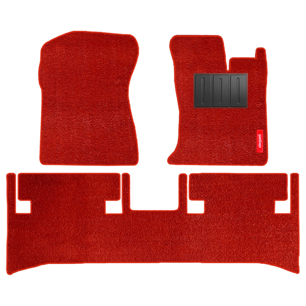 Miami Carpet Car Floor Mat For Mahindra Thar - Red | Elegant Auto Retail
