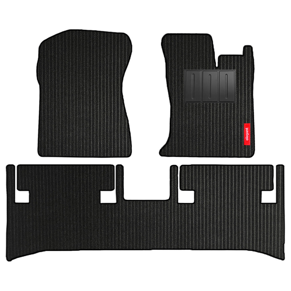 Cord Carpet Car Floor Mat For Mahindra Thar - Black Black | Elegant Auto Retail