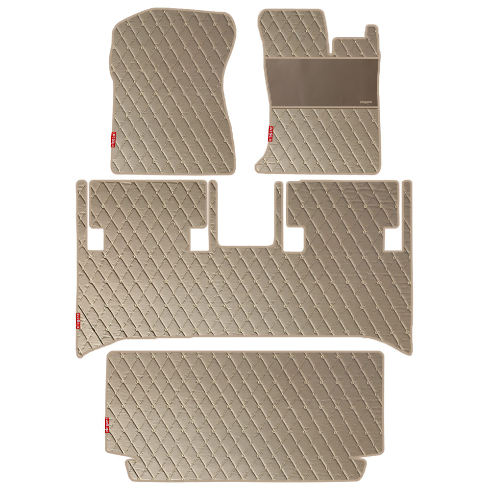 Luxury Leatherette Car Floor Mat For Mahindra Thar - Beige Beige | Elegant Auto Retail