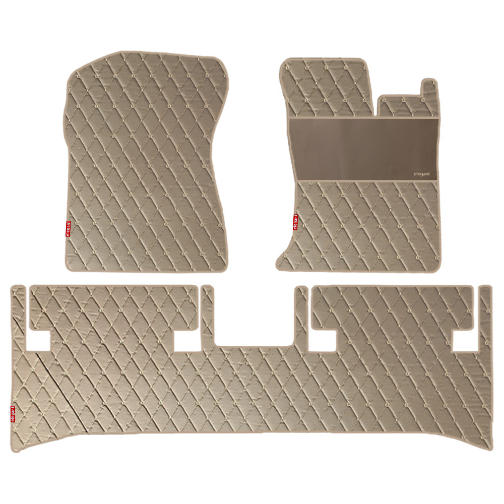 Luxury Leatherette Car Floor Mat For Mahindra Thar - Beige Beige | Elegant Auto Retail