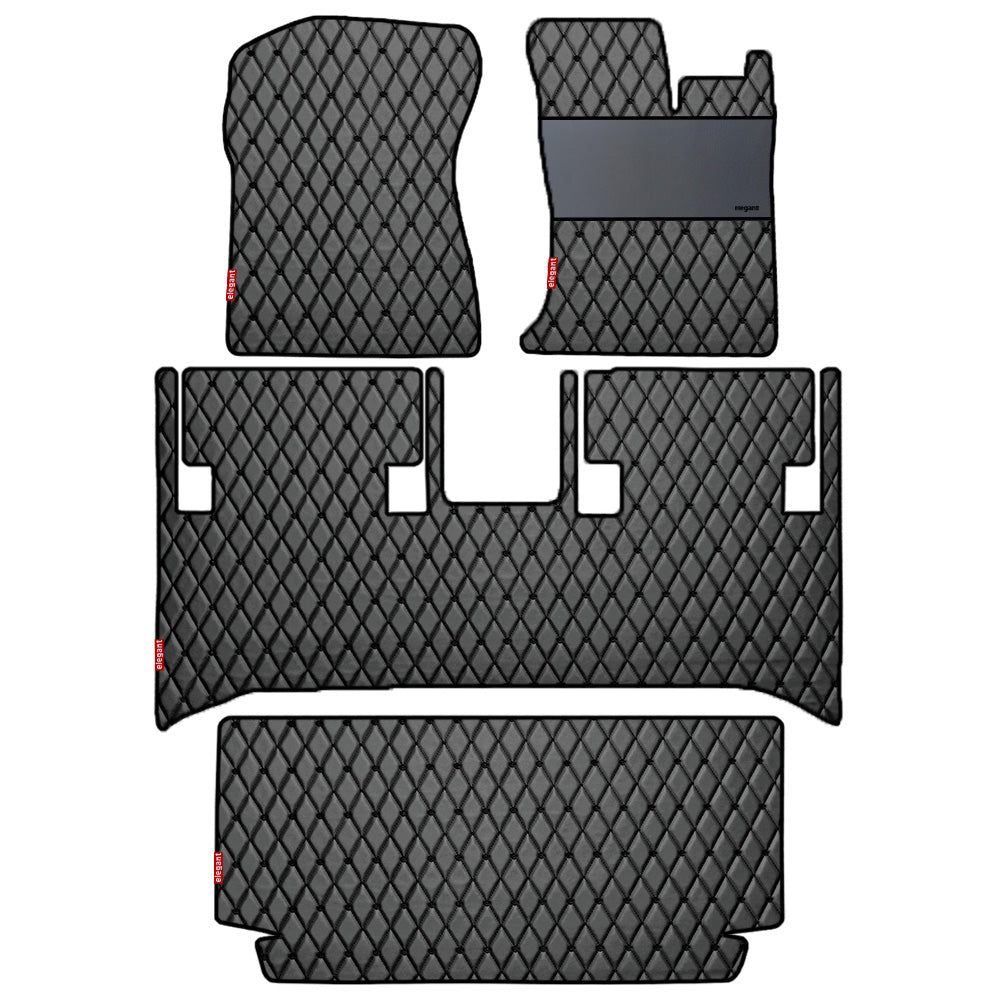 Luxury Leatherette Car Floor Mat For Mahindra Thar - Black Black | Elegant Auto Retail