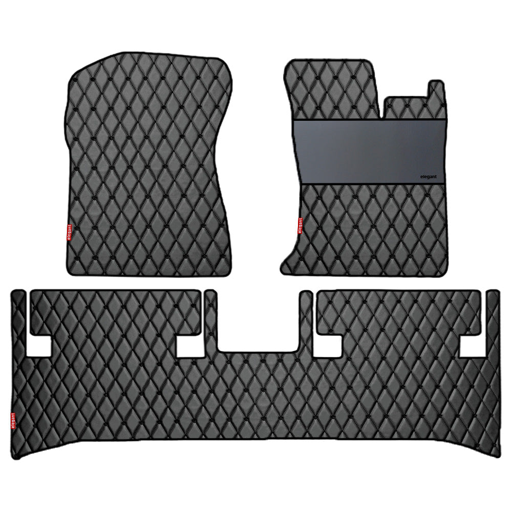 Luxury Leatherette Car Floor Mat For Mahindra Thar - Black Black | Elegant Auto Retail