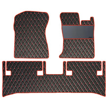 Luxury Leatherette Car Floor Mat For Mahindra Thar - Black Red | Elegant Auto Retail