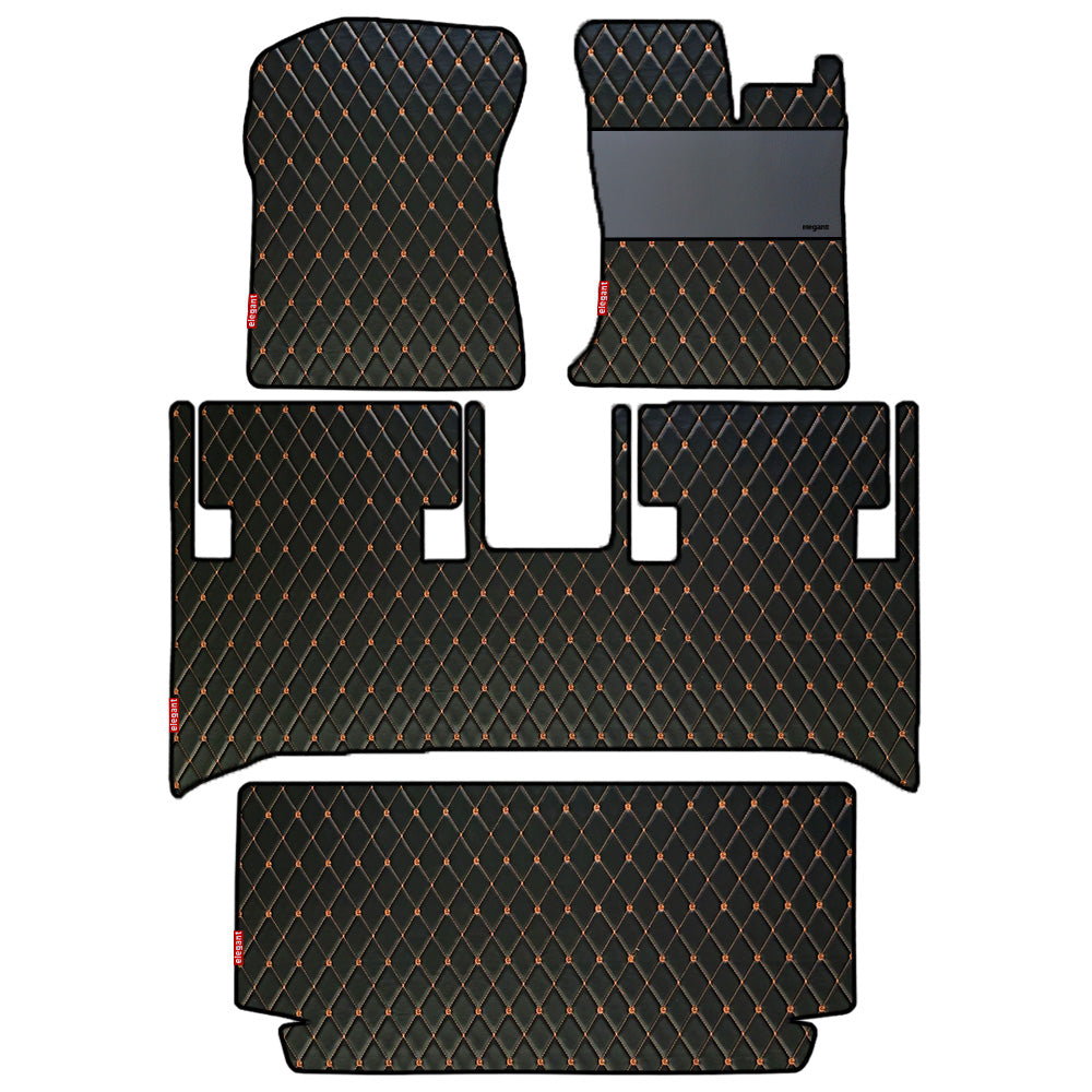Luxury Leatherette Car Floor Mat For Mahindra Thar - Black Tan | Elegant Auto Retail
