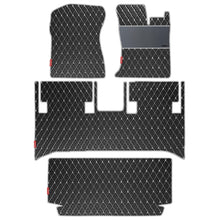 Luxury Leatherette Car Floor Mat For Mahindra Thar - Black White | Elegant Auto Retail