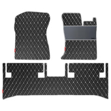 Luxury Leatherette Car Floor Mat For Mahindra Thar - Black White | Elegant Auto Retail