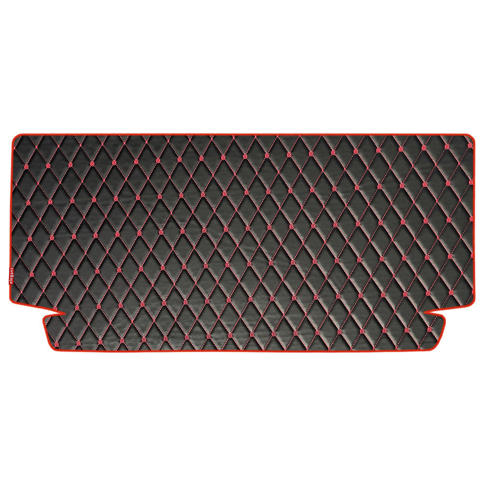 Luxury Leatherette Car Dicky Mat For Mahindra Thar - Black Red | Elegant Auto Retail