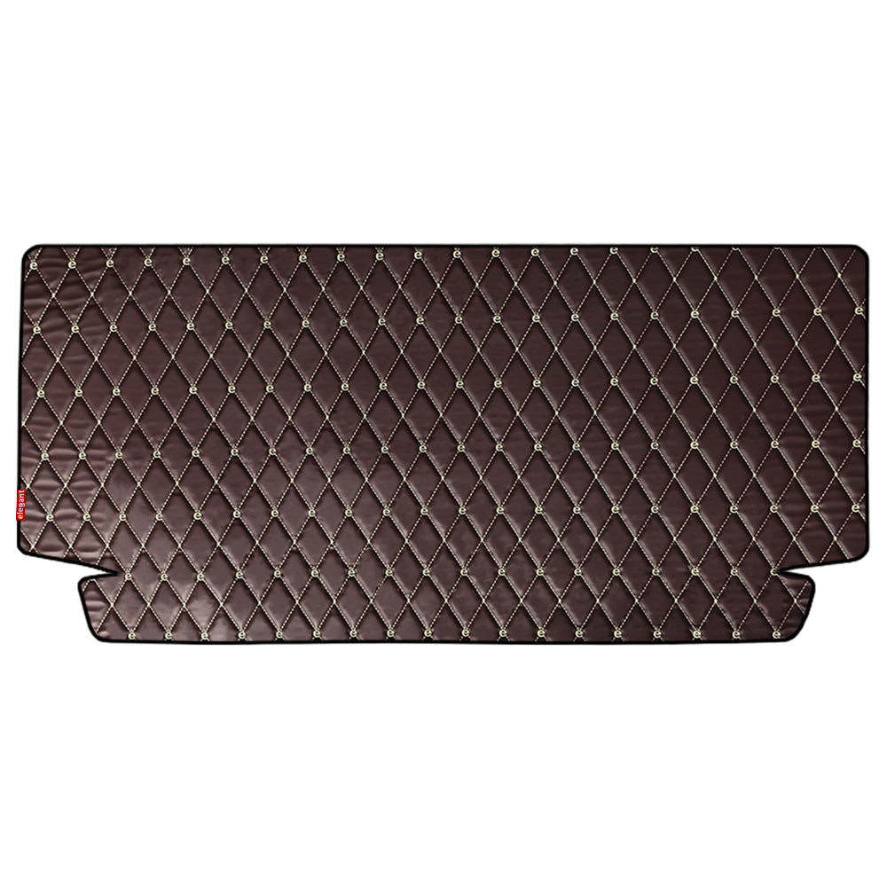 Luxury Leatherette Car Dicky Mat For Mahindra Thar - Brown Beige | Elegant Auto Retail