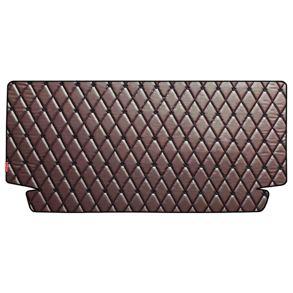 Luxury Leatherette Car Dicky Mat For Mahindra Thar - Brown Black | Elegant Auto Retail