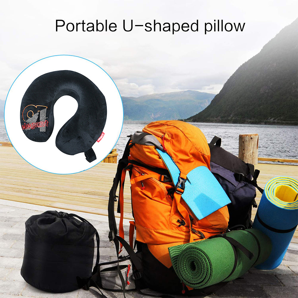 Elegant 91 Memory Foam Travel Pillow In Blsck | Elegant Auto Retail