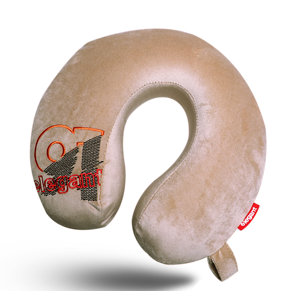 Elegant 91 Memory Foam Travel Pillow In Beige | Elegant Auto Retail