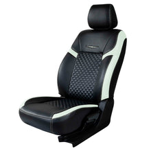Load image into Gallery viewer, Vogue Star Art Leather Car Seat Cover Black and Silver
