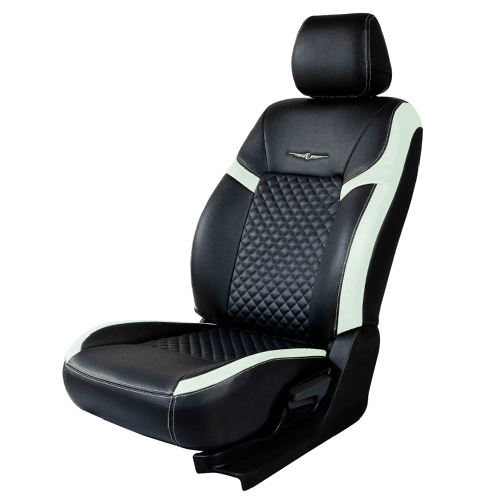 Vogue Star Art Leather Car Seat Cover For Toyota Etios - Black Grey | Elegant Auto Retail