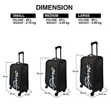 Load image into Gallery viewer, Elegant Sport Square Trolley Bag Large Suitcase for Travelling -Black and Blue
