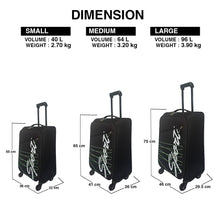Load image into Gallery viewer, Elegant Sport Square Trolley Bag Small Suitcase for Travelling-Black and Green
