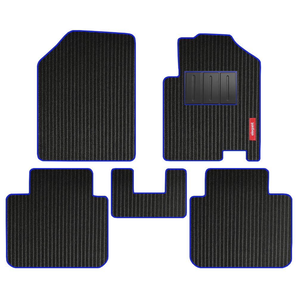 Cord Carpet Car Floor Mat For Toyota Urban Cruiser - Black Blue | Elegant Auto Retail