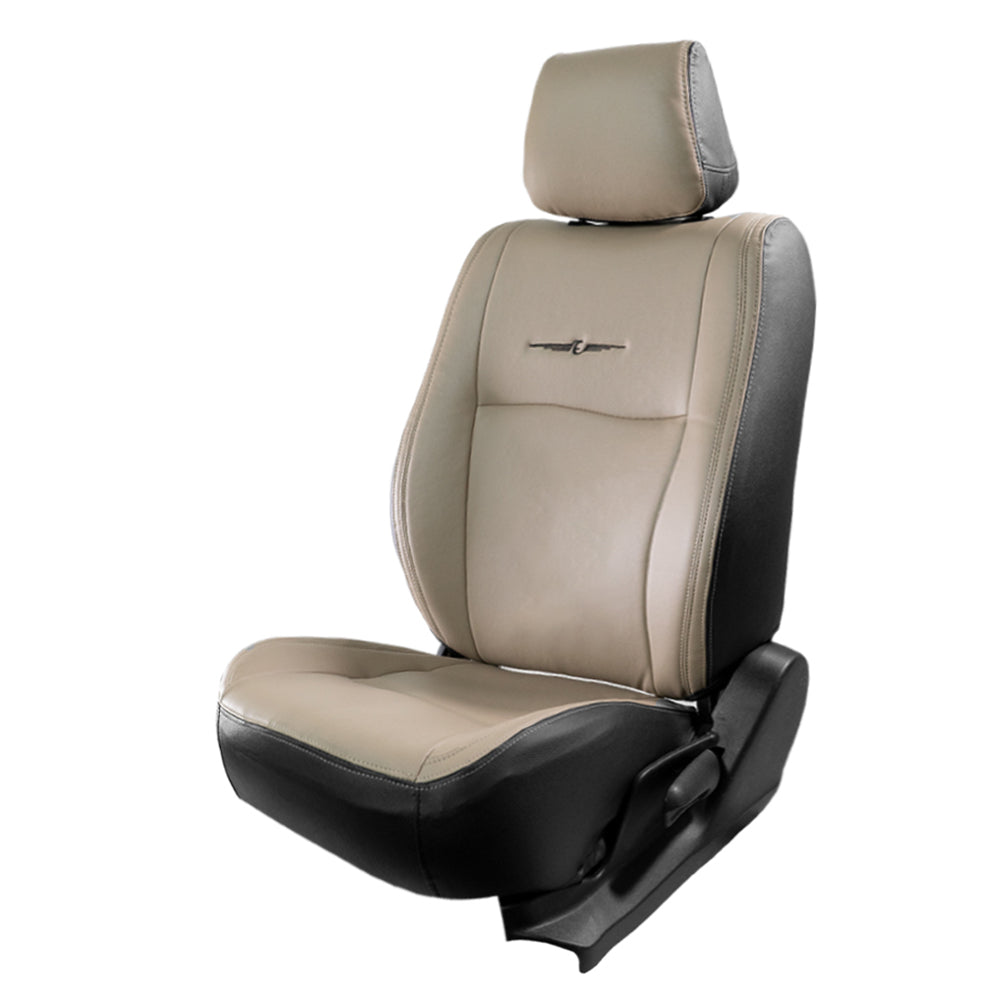 Nappa Uno Duo Art Leather Car Seat Cover Biege and Black For Maruti Swift