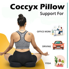 Elegant 91 Memory Foam Coccyx Seat Cushion Pillow In Black | Elegant Auto Retail