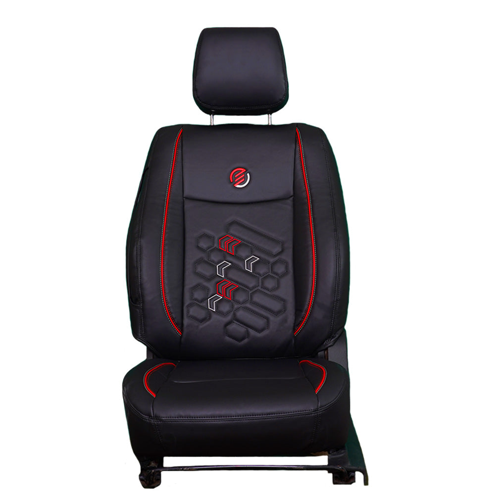 Victor 2 Art Leather Car Seat Cover For Mahindra XUV 400 EV | in Black Colour | Elegant Auto Retail