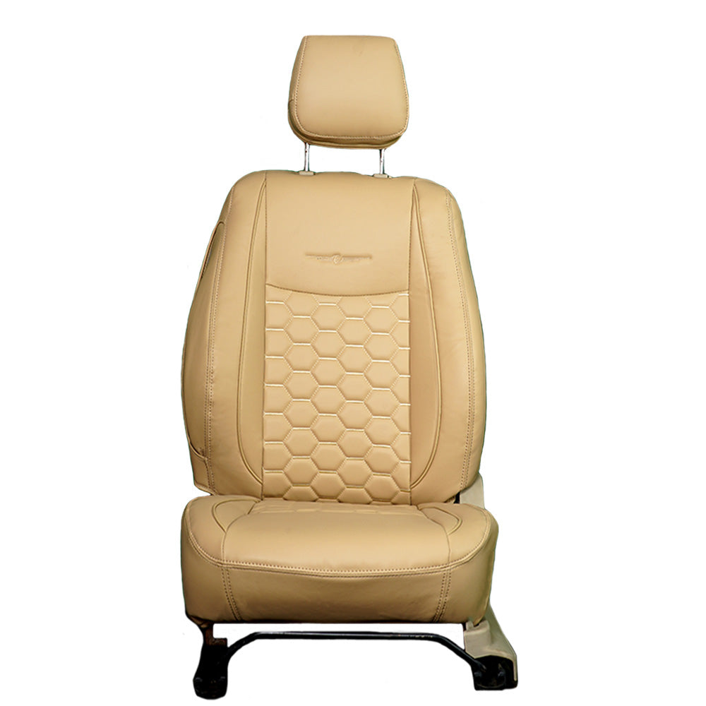 Victor 3 Art Leather Car Seat Cover For Tata Punch (Beige)! Elegant Auto Retail