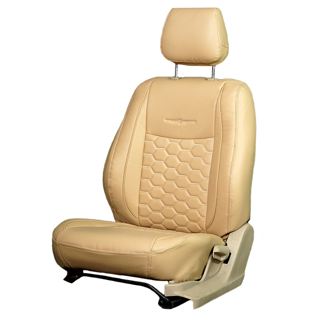 Victor 3 Art Leather Car Seat Cover For Maruti Brezza ( In Beige )