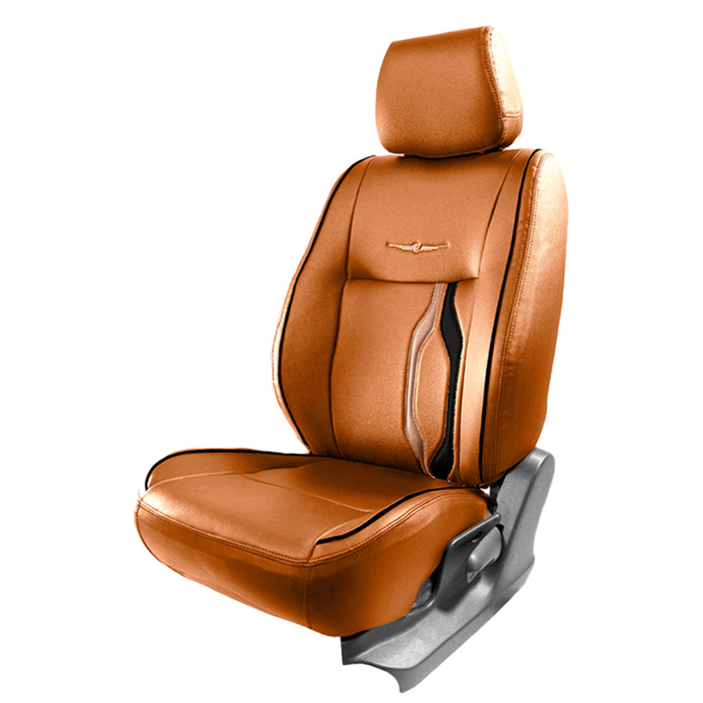 Vogue Trip Plus Art Leather Bucket Fit Car Seat Cover For Mahindra XEV 9e - Tan | Elegant Auto Retail