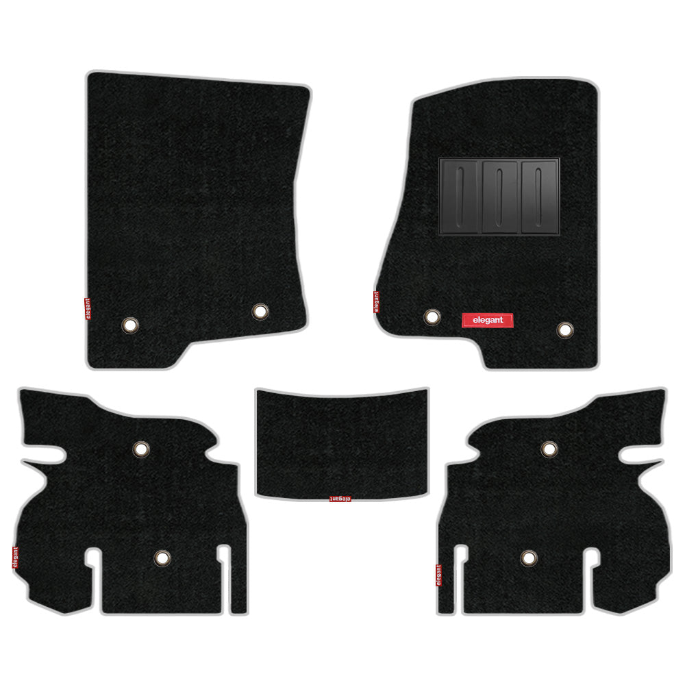 Duo Carpet Car Floor Mat For Jeep Wrangler Rubicon - Black Black | Elegant Auto Retail
