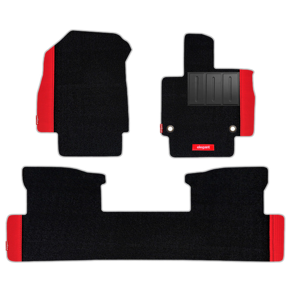 Duo Carpet Car Floor Mat For Mahindra XEV 9e - Black Red | Elegant Auto Retail
