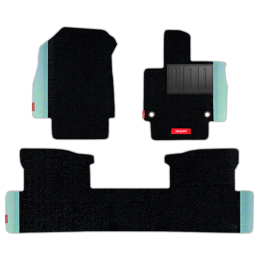 Duo Carpet Car Floor Mat For Mahindra XEV 9e - Black Silver | Elegant Auto Retail