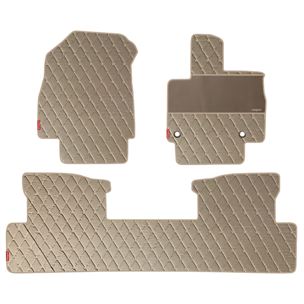 Luxury Leatherette Car Floor Mat For Mahindra XEV 9e - Beige Beige | Elegant Auto Retail