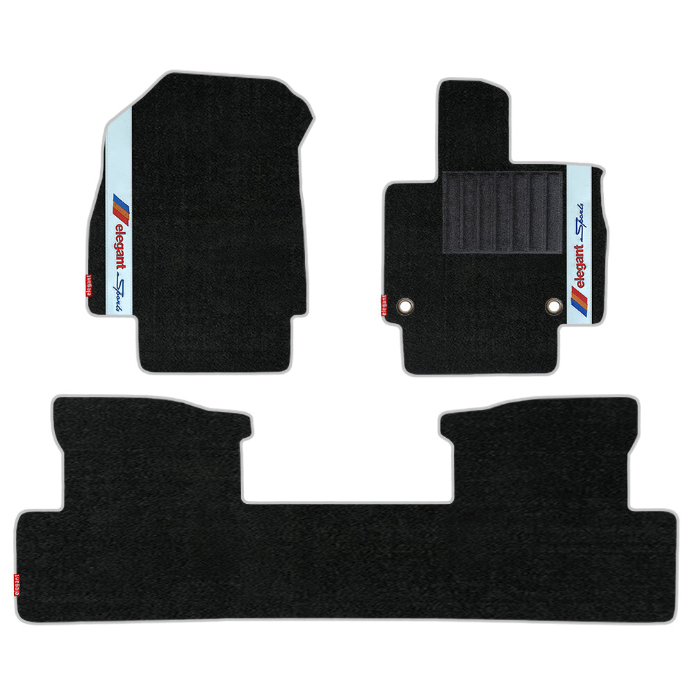 Sports Carpet Car Floor Mat For Mahindra XEV 9e - Black Silver | Elegant Auto Retail