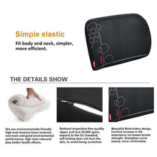 Elegant Zig Memory Foam Lumbar Support Back Rest Pillow Details (Black)