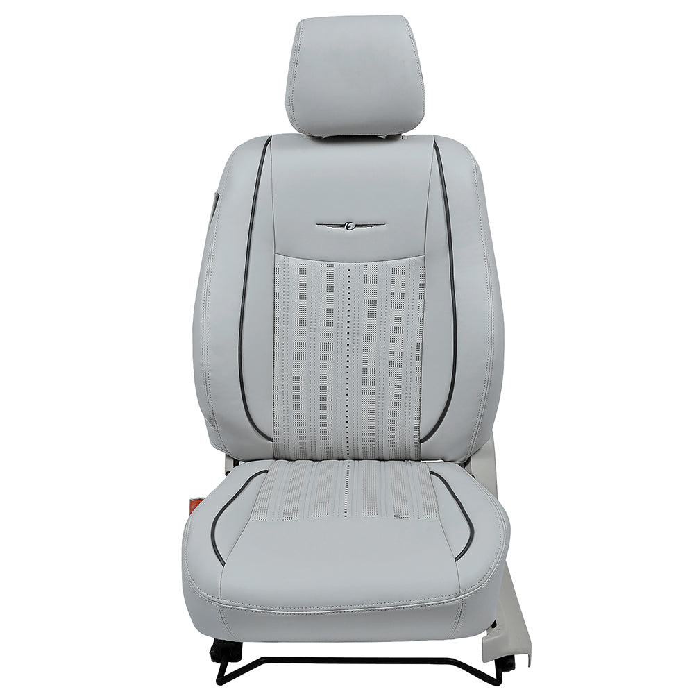 Zippy Nappa PR Art Leather Car Seat Cover For Honda Civic - C Grey Black | Elegant Auto Retail