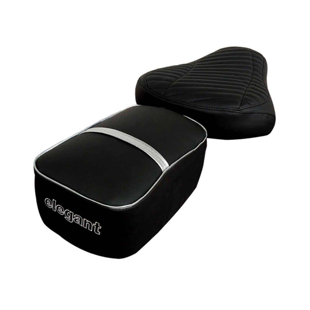 Dash Twin Bike Seat Cover Black & Silver for Bullet