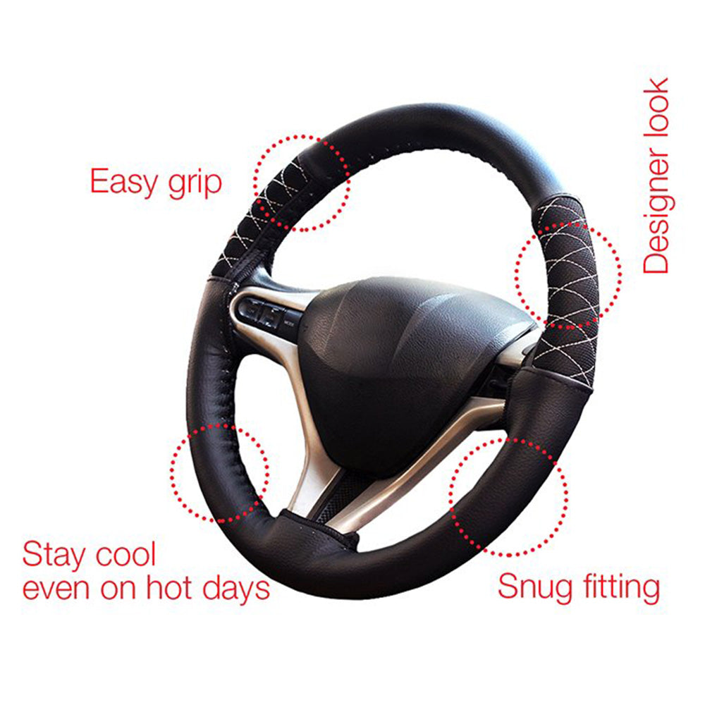 Car Steering Wheel Cover Black