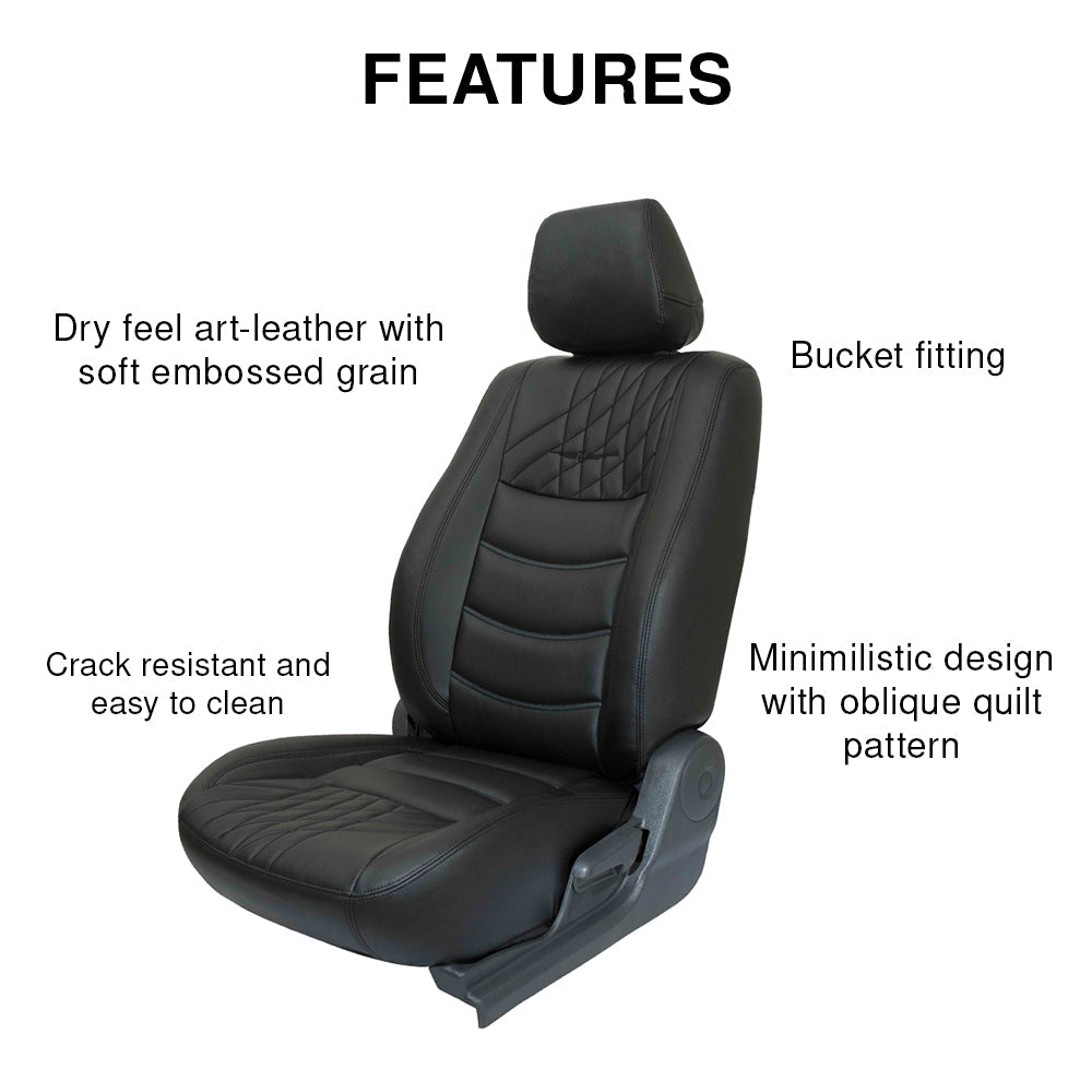 Features of Glory Colt Art Leather Car Seat Cover For Citroen Basalt - Black | Elegant Auto Retail