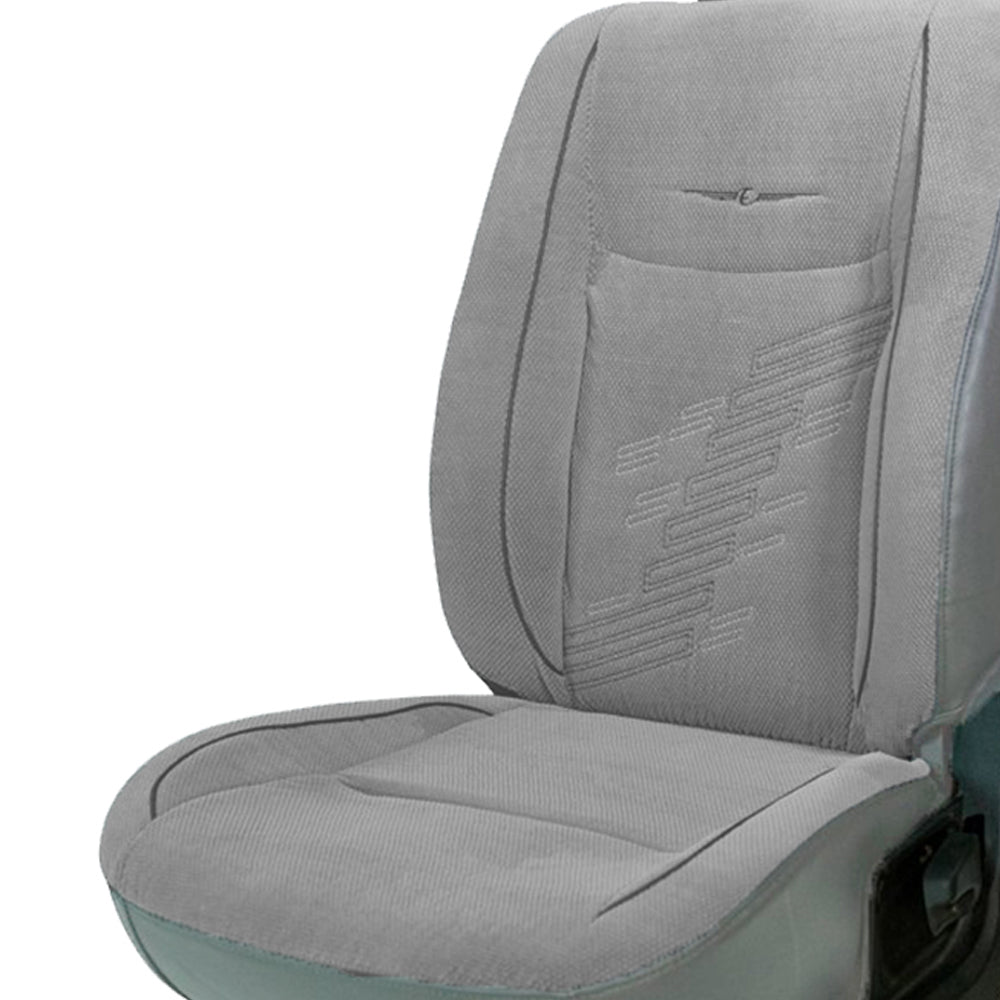 Comfy Z-Dot Fabric Car Seat Cover with Free Set of 4 Comfy Cushion For Toyota Innova - IGrey | Elegant Auto Retail