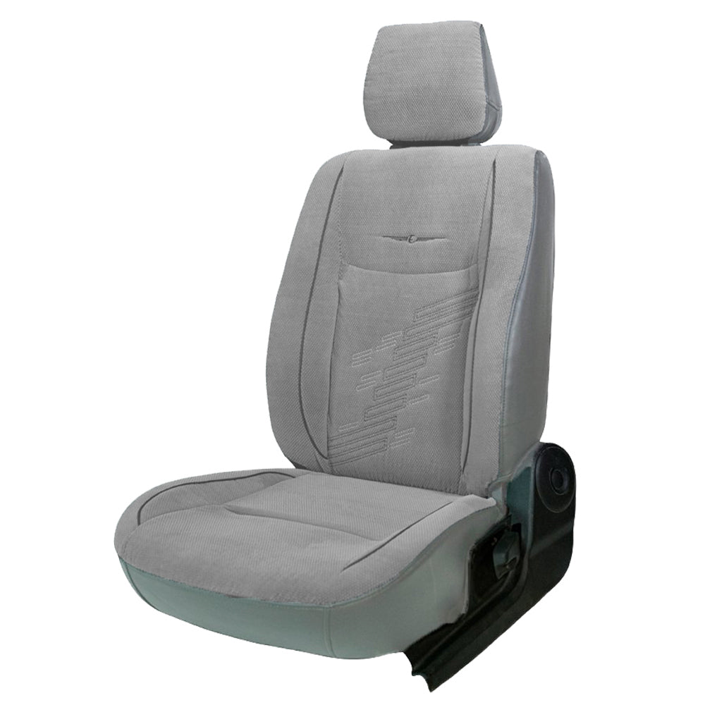 Comfy Z-Dot Fabric Car Seat Cover with Free Set of 4 Comfy Cushion For Toyota Innova - IGrey | Elegant Auto Retail