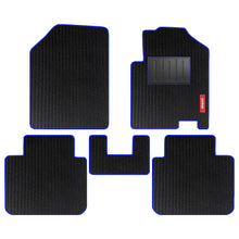Cord Carpet Car Floor Mat For Honda City - Black Blue | Elegant Auto Retail