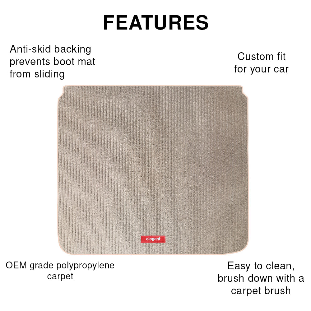 Carpet Car Dicky Mat For Honda Amaze - Beige | Elegant Auto Retail