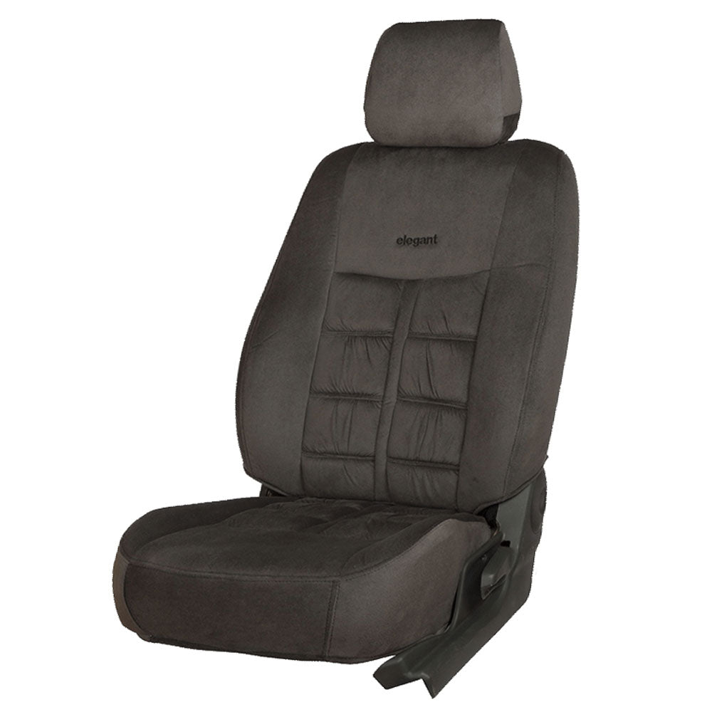 Emperor Velvet Fabric Car Seat Cover For Tata Curvv | In Grey Colour | Elegant Auto Retail