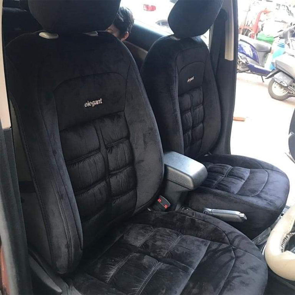 Emperor Velvet Fabric Car Seat Cover For Tata Curvv | In Black Colour | Elegant Auto Retail