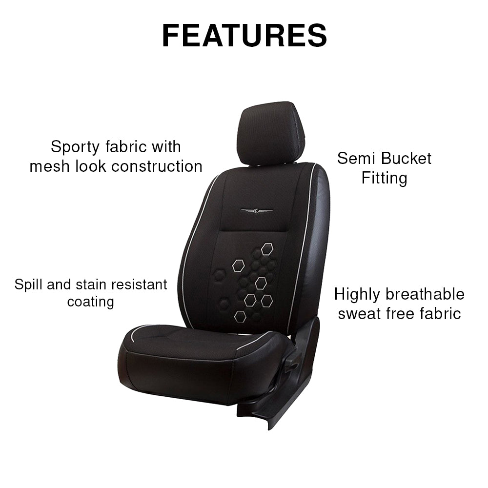 Features of Fresco Fizz Fabric Car Seat Cover For Toyota Innova Crysta Interior Matching