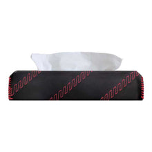 Nappa Leather Cross 2 Tissue Box Black and Red | Elegant Auto Retail