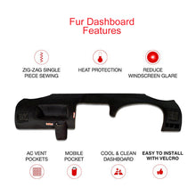 Load image into Gallery viewer, Fur Car Dashboard Cover Black
