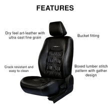 Load image into Gallery viewer, Nappa Grande Art Leather Car Seat Cover Black
