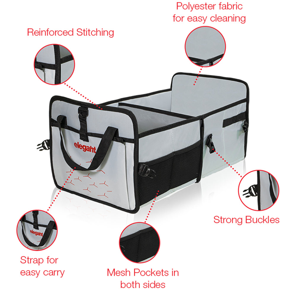 Car Trunk Organizer - Gray | Elegant Auto Retail