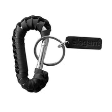 Load image into Gallery viewer, Leather Keychain Black (ELE-16)
