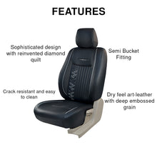 Load image into Gallery viewer, Vogue Knight Art Leather Car Seat Cover Black and White
