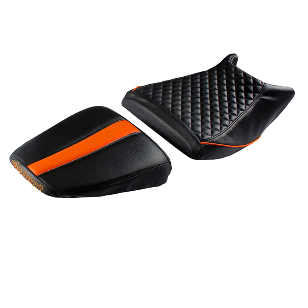Cameo Sports Twin Bike Seat Cover Black and Orange for KTM Duke